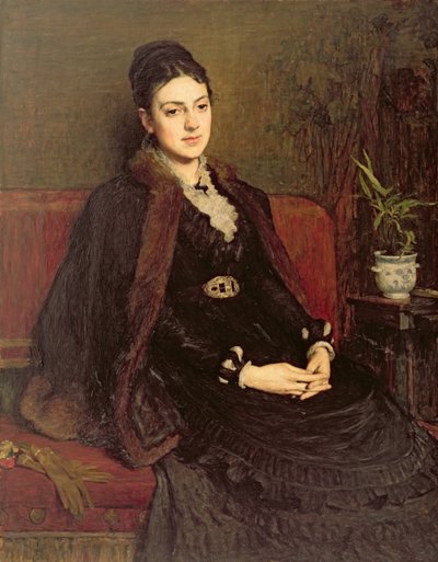 Portret van Lady Orchardson (ca. 1854-1917) ca. 1875 door William Quiller Orchardson